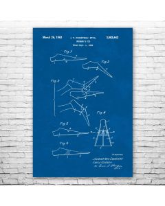 Swimmers Fin Patent Print Poster