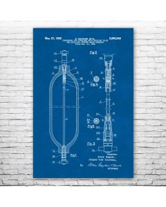 Scuba Diving Tank Poster Patent Print