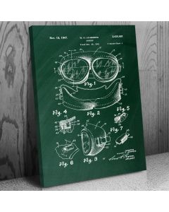 Goggles Canvas Patent Art Print Gift