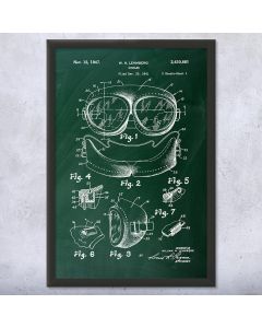 Goggles Framed Patent Print