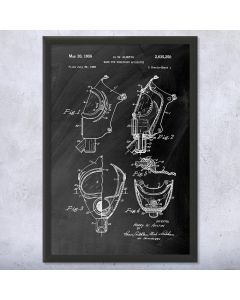 Gas Mask Framed Patent Print