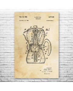 Coffee Percolator Patent Print Poster