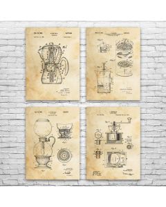 Coffee Patent Posters Set of 4