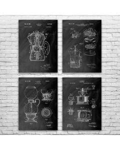 Coffee Patent Posters Set of 4