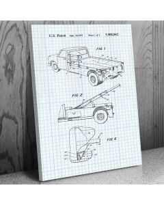 Tow Truck Canvas Patent Art Print Gift