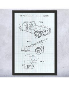 Tow Truck Framed Patent Print
