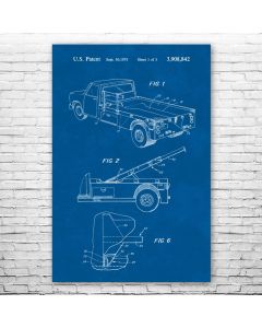 Tow Truck Poster Patent Print
