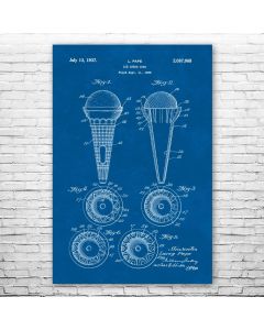 Ice Cream Cone Poster Patent Print