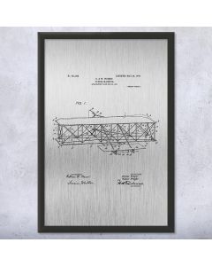Wright Bros Airplane Framed Patent Print