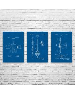 Aviation Airplane Posters Set of 3
