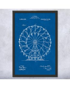 Ferris Wheel Framed Patent Print
