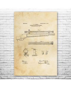 Rifle Scope Patent Print Poster