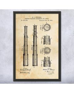 Nautical Telescope Patent Framed Print