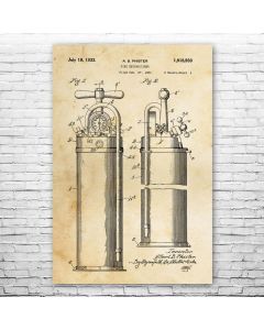 Fire Extinguisher Poster Patent Print