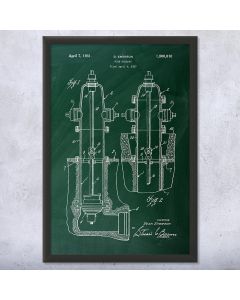 Fire Hydrant Framed Patent Print