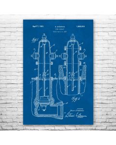 Fire Hydrant Patent Print Poster