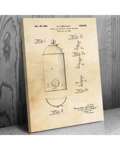 Aerosol Spray Can 1966 Canvas Patent Art Print Gift