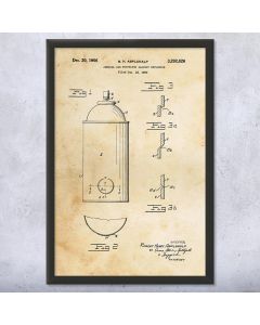 Spray Paint Can Framed Patent Print