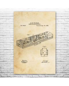 Train Dining Car Patent Print Poster