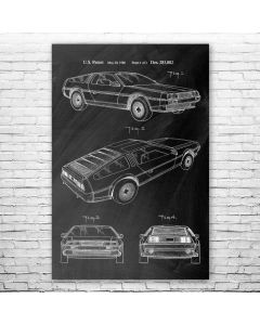 DeLorean DMC-12 Poster Patent Print