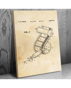 Movie Film Roll Reader Canvas Patent Art Print Gift