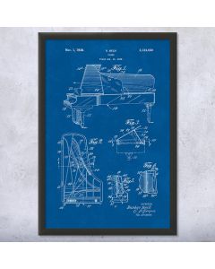 Piano Patent Framed Print