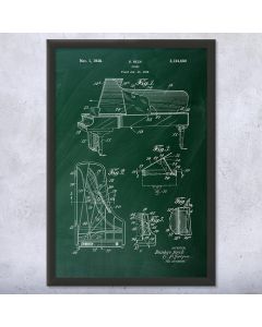 Piano Framed Patent Print