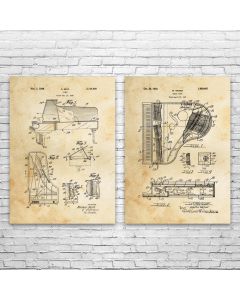 Piano Patent Prints Set of 2