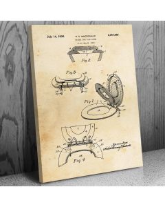 Toilet Seat & Cover Patent Canvas Print