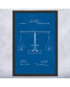 Scales of Justice Patent Framed Print