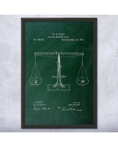 Scales of Justice Framed Patent Print