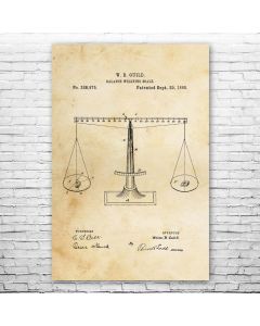 Scales of Justice Patent Print Poster