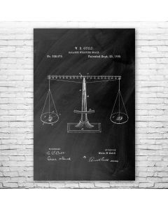 Scales of Justice Poster Patent Print