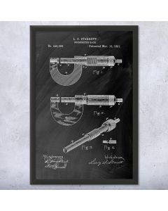 Micrometer Gage Framed Patent Print