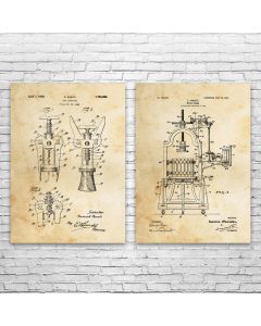 Wine Patent Prints Set of 2