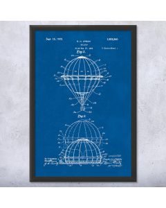Hot Air Balloon Inflating Framed Patent Print