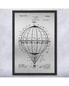 Hot Air Balloon Framed Patent Print
