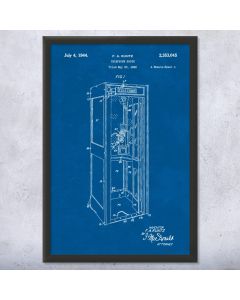 Telephone Booth Patent Framed Print