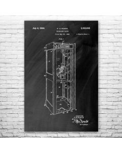 Telephone Booth Patent Print Poster