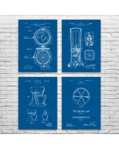 Cooking Patent Posters Set of 4
