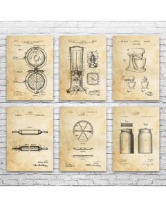 Kitchen Patent Posters Set of 6