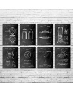 Kitchen Patent Prints Set of 8