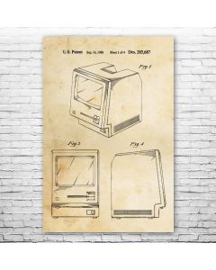 Apple Macintosh Computer Patent Print Poster