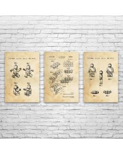 Toy Building Blocks Posters Set of 3