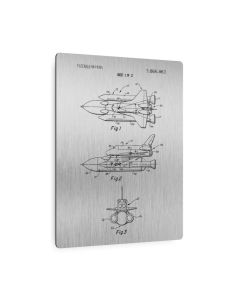NASA Enterprise Space Shuttle Patent Metal Print
