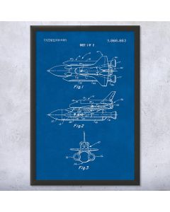 NASA Enterprise Space Shuttle Framed Patent Print