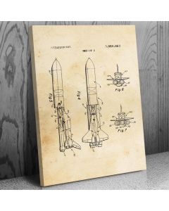 Space Shuttle Rocket Booster Patent Canvas Print