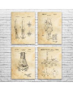 NASA Space Patent Posters Set of 4
