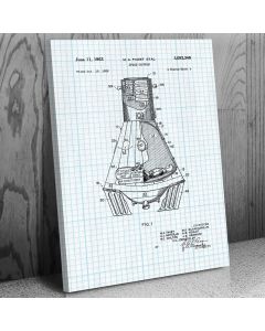 NASA Mercury Space Capsule Canvas Patent Art Print Gift