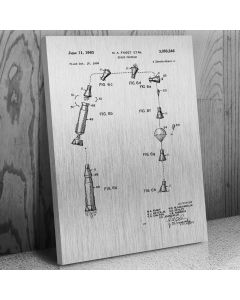 NASA Mercury Space Capsule Launch & Recovery Canvas Patent Art Print Gift